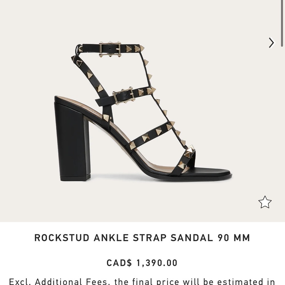 RARE VALENTINO GARAVANI BLACK STUDDED SANDAL HEEL